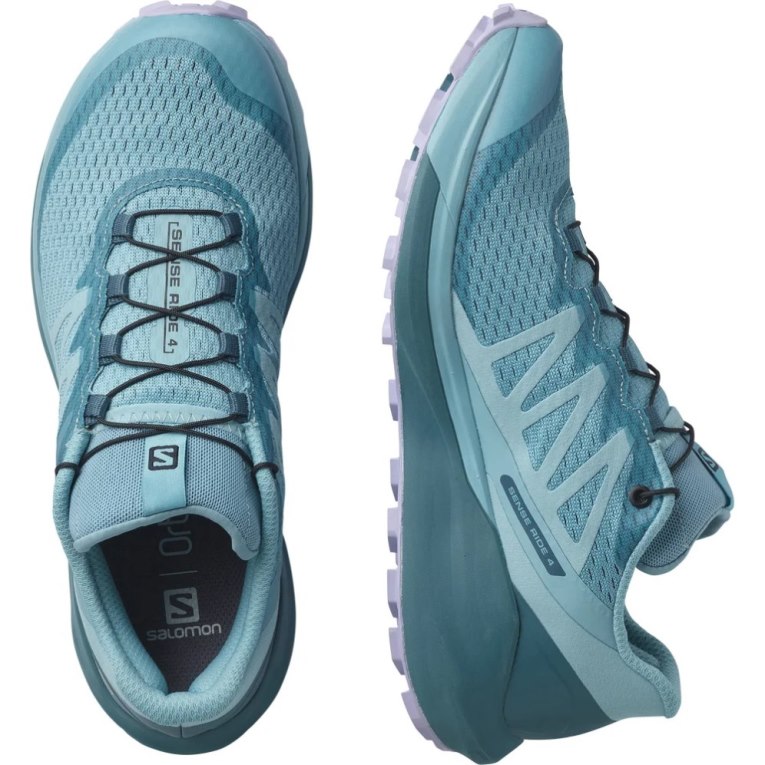 Tenis Para Trail Running Salomon Sense Ride 4 Mujer Turquesa | MX JPSN324
